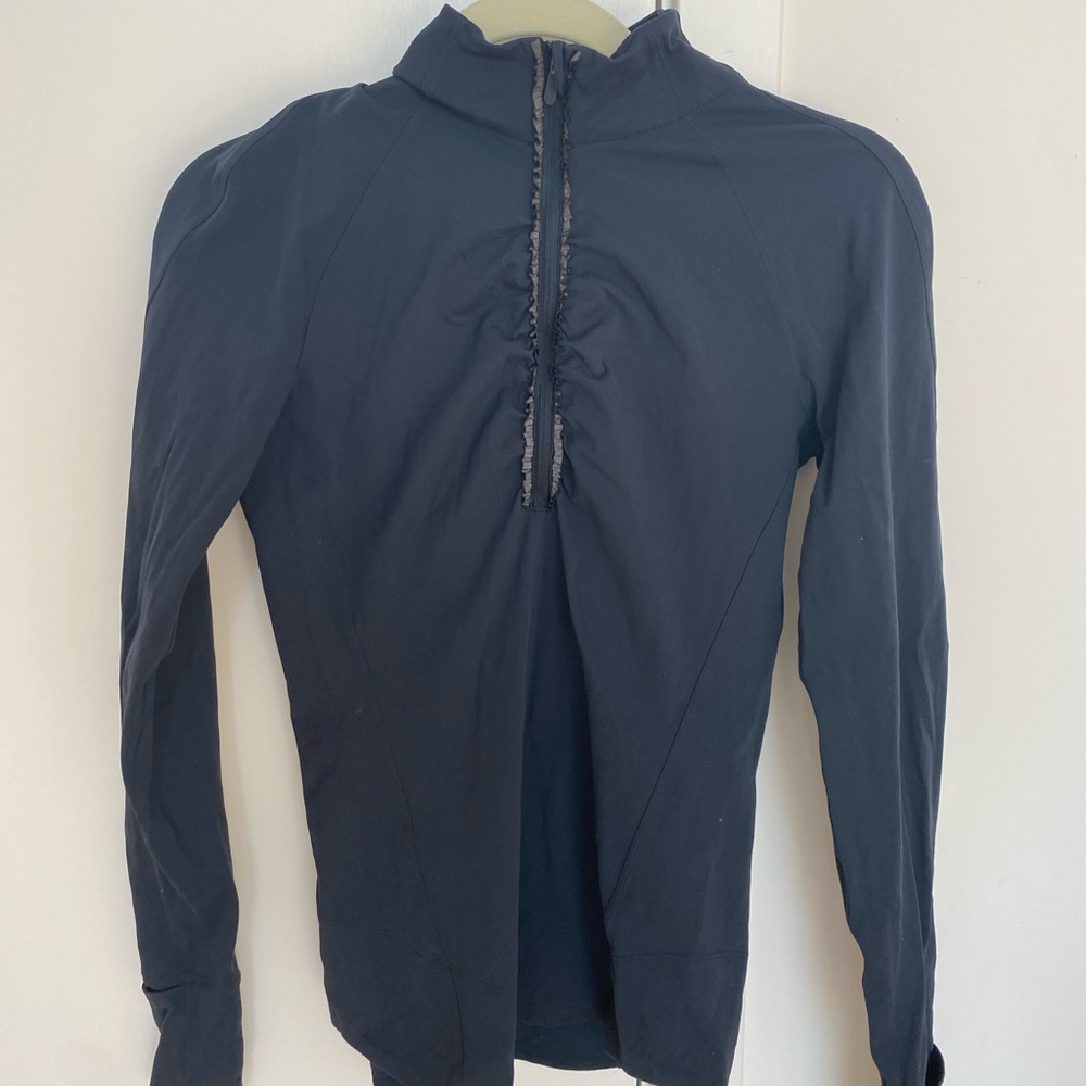 Lululemon fast as light half zip long sleeve size 6 navy blue color